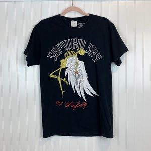 Black Vintage Tee Medium Samurai Sky